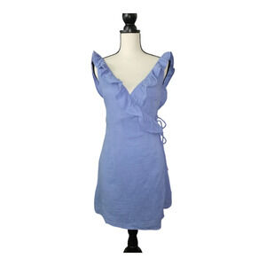 ASOS Blue Ruffle Mini Dress